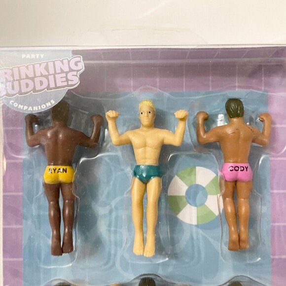 Hunky Buddies Drink Markers 6 Packs Party Drinking Buddies Companions - Picture 15 of 16